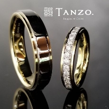 TANZO._【TANZO】平打ちのコンビ加工が美しいご結婚指輪