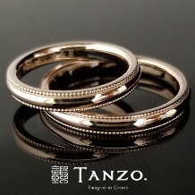 TANZO._[TANZO/女性人気NO.1]淡い桜色のぷっくりデザインの結婚指輪