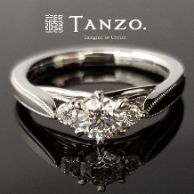 *「ハートマーク」でクリップ登録*[TANZO]ダイヤモンドが美しく輝く婚約指輪