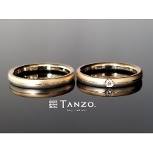 ＴＡＮＺＯ．(鍛造指輪):[TANZO]ツートンカラーのご結婚指輪