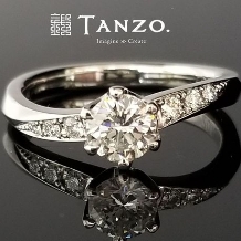 ＴＡＮＺＯ．(鍛造指輪):[TANZO]人気の面取りデザインの婚約指輪