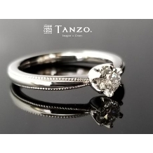 ＴＡＮＺＯ．(鍛造指輪):[TANZO]ミル打ちがクラシックなご婚約指輪