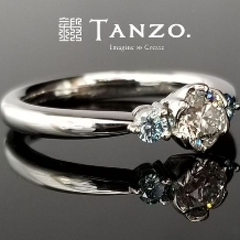 ＴＡＮＺＯ．(鍛造指輪):[TANZO]お花デザインの婚約指輪