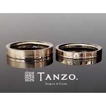 ＴＡＮＺＯ．(鍛造指輪):[TANZO]オリジナルカラーと平打ちデザインの結婚指輪