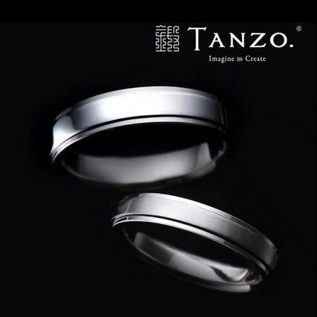 ＴＡＮＺＯ．(鍛造指輪):*「ハートマーク」でクリップ登録*[TANZO] 平打ち段差デザインの結婚指輪