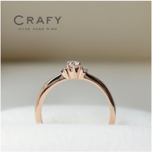 ＣＲＡＦＹ（クラフィ）:【想いを込めて手作り】ダイヤモンド輝くK18ピンクゴールドの婚約指輪