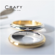 ＣＲＡＦＹ（クラフィ）:【ふたりで作る結婚指輪】イエローゴールド×プラチナ コンビネーションリング