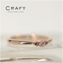 ＣＲＡＦＹ（クラフィ）:【想いを込めて手作り】ピンクトルマリンとピンクゴールドの婚約リング
