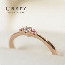 ＣＲＡＦＹ（クラフィ）:【想いを込めて手作り】ピンクトルマリンとピンクゴールドの婚約リング