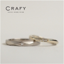 ＣＲＡＦＹ（クラフィ）:【ふたりで作る結婚指輪】ブラックゴールド×ホワイトゴールド