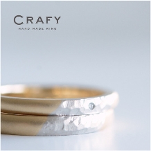 ＣＲＡＦＹ（クラフィ）:【ふたりで作る結婚指輪】槌目模様のコンビネーションリング