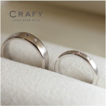 ＣＲＡＦＹ（クラフィ）:【ふたりで作る結婚指輪】選べる誕生石付き！ランダムに彩るストーンリング