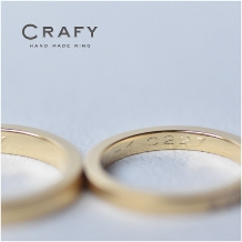 ＣＲＡＦＹ（クラフィ）:【ふたりで作る結婚指輪】無料刻印付き！シンプルだけどこだわりのK18リング