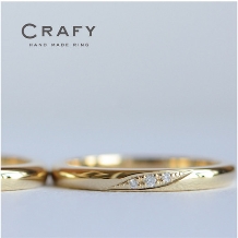 ＣＲＡＦＹ（クラフィ）:【オーダーも手作りも】誕生石3石付き！イエローゴールドのストレートリング