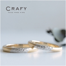 ＣＲＡＦＹ（クラフィ）:【ふたりで作る結婚指輪】槌目模様のコンビネーションリング
