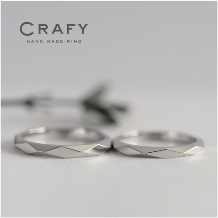 ＣＲＡＦＹ（クラフィ）:【ふたりで作る結婚指輪】多面体×八光留めで指元をクールに演出！