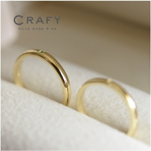 ＣＲＡＦＹ（クラフィ）:【ふたりで作る結婚指輪】K18グリーンゴールド ミルグレイン連なるリング