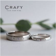 ＣＲＡＦＹ（クラフィ）:【ふたりで作る結婚指輪】選べる誕生石付き！ランダムに彩るストーンリング