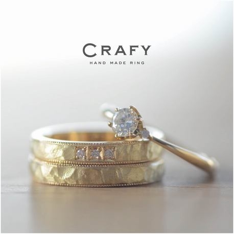 【手作りセットリング】重ね付けにぴったり！アンティーク調に輝く結婚・婚約指輪