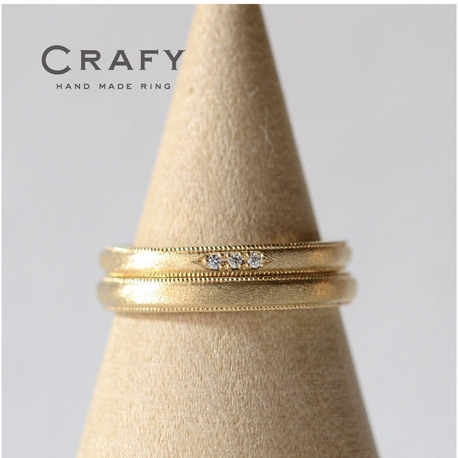 ＣＲＡＦＹ（クラフィ）:【ふたりで作る結婚指輪】ダイヤモンド3石もれなく付いてくる！
