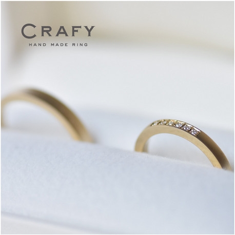 ＣＲＡＦＹ（クラフィ）:【ふたりで作る結婚指輪】無料刻印付き！シンプルだけどこだわりのK18リング