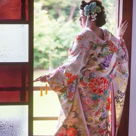 【大阪ロケ】日本庭園で本格和装の前撮り撮影 お得なフォト婚プラン＜全データ込＞