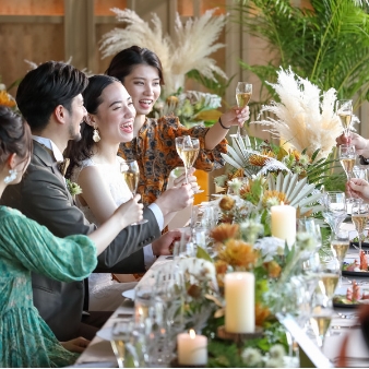 ヴォヤージュ　ドゥ　ルミエール北谷リゾート:【披露宴のみ】30名 海外挙式・神社挙式後アフターパーティ☆彡 〈※1年月以内〉