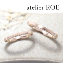 atelier ROE:【艶消しとミル打ちで大人可愛くアレンジ】ふたりで作る特別な手作り結婚指輪