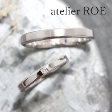 atelier ROE:【スターダストと艶消しで自分好みにアレンジ】ふたりで作る特別な手作り結婚指輪