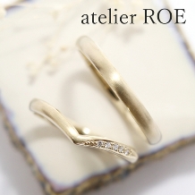 atelier ROE:【アンティークな色味、K18シャンパンゴールド】ふたりで作る特別な手作り結婚指輪