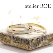 【素材の2色使いを自分好みにデザインしたリング】ふたりで作る特別な手作り結婚指輪