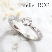 atelier ROE:想いを込めて作った、手作りの婚約指輪【大きなダイヤとメレダイヤで豪華にアレンジ】