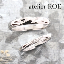 atelier ROE:ふたりで作る特別な手作り結婚指輪【カッコいい彫り模様とダイヤで綺麗にアレンジ】