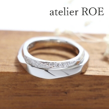 ふたりで作る特別な手作り結婚指輪【ランダムに斜面を作った結婚指輪】