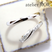 atelier ROE:【メレダイヤを豪華に留めた手作り結婚指輪】ふたりで作る特別な手作り結婚指輪