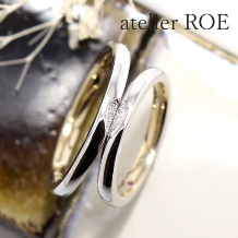 atelier ROE:ふたりで作る特別な手作り結婚指輪【さりげなくハートの模様を彫った手作り結婚指輪】