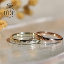 atelier ROE:ふたりで作る結婚指輪【細くても存在感のあるミル打ちリング】