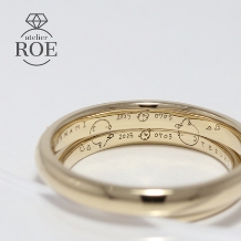 atelier ROE:ふたりで作る特別な手作り結婚指輪【シンプルだけど内側は手書き刻印でこだわる】