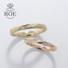 atelier ROE:ふたりで作る特別な手作り結婚指輪【ペア感と2人の好みを大切にしたこだわりの指輪】