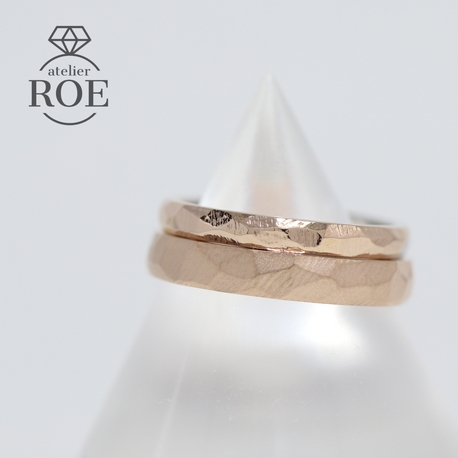 atelier ROE:ふたりで作る結婚指輪【透明感のあるK18ピンクゴールド】