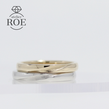 atelier ROE:ふたりで作る結婚指輪【肌に馴染む、淡い黄色のシャンパンゴールド】