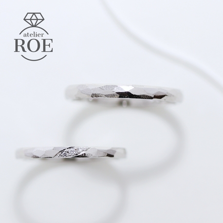 atelier ROE:ふたりで作る結婚指輪【ボコボコとしたヤスリ模様】