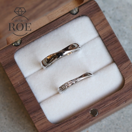atelier ROE:ふたりで作る結婚指輪【ひと癖加えた、動きのある”ねじれリング”】