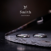 工房Ｓｍｉｔｈ（スミス）札幌店:マリッジリング～ライン加工・誕生石付～