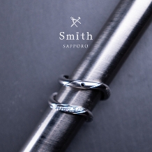 工房Ｓｍｉｔｈ（スミス）札幌店:マリッジリング～ウエーブ・ダイヤ付～