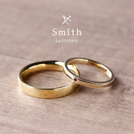 手作り結婚指輪・婚約指輪の工房Ｓｍｉｔｈ札幌:手作り結婚指輪～ミルグレイン～