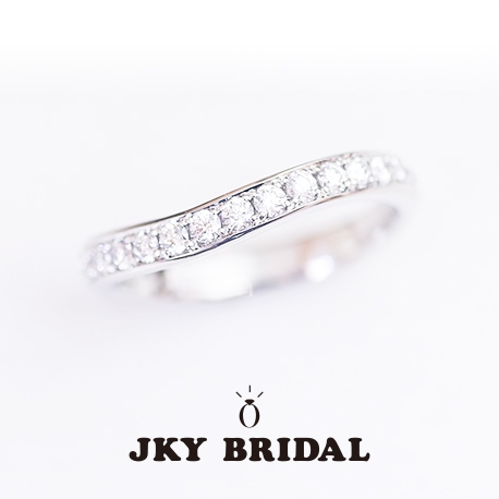 ジュエリー工房　ｙａｍａｍｏｔｏ:【JKY BRIDAL】オリジナル ウェーブ ハーフエタニティーリング