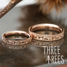 ＴＨＲＥＥ ＴＲＥＥＳ（スリーツリーズ）:存在感のあるアンティーク調のリング　THREE TREES 手作り結婚指輪
