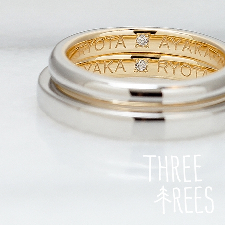 ＴＨＲＥＥ ＴＲＥＥＳ（スリーツリーズ）:おふたりだけの秘密の…☆ THREE TREES 手作り結婚指輪