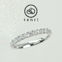 renri:ダイヤモンドのラインが華やか、エタニティリング
